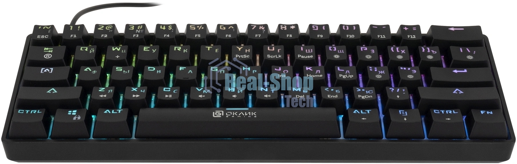 Клавиатура Oklick K713X проводная, USB Type-A, чёрный