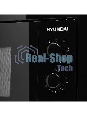 Встраиваемая микроволновая печь Hyundai HBW 2030 BG черный, 20 л, 800 Вт, переключатели - поворотный механизм