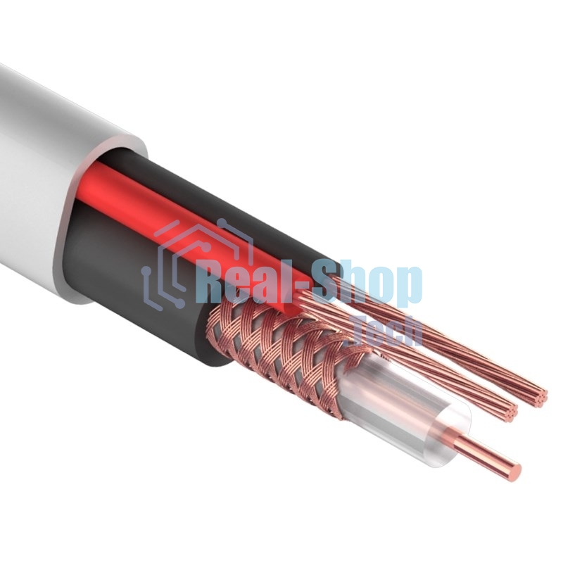 Кабель Rexant КВК-В-2+2x0,75 мм² (Cu/Cu) белый (бухта 200 м) 01-4101-1