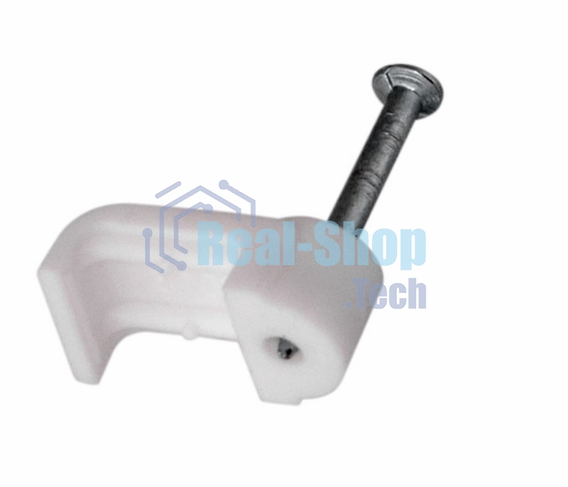 Крепеж кабеля плоский Rexant 10 х 3 мм, белый (упак. 50 шт)