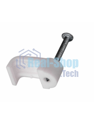 Крепеж кабеля плоский Rexant 10 х 3 мм, белый (упак. 50 шт)