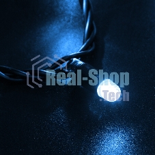 Гирлянда Neon-night Нить 10м, эффект мерцания (каждый 5-ый), черный ПВХ, 230В, Синий