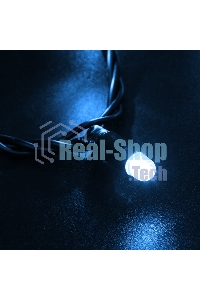 Гирлянда Neon-night Нить 10м, эффект мерцания (каждый 5-ый), черный ПВХ, 230В, Синий