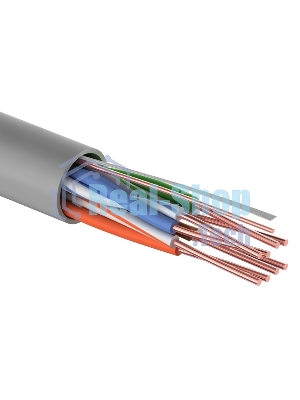 Кабель витая пара Rexant LIGHT U/UTP, cat.5e, ZH нг(А)-HF, 4PR, 24AWG, внутренний, серый, 305 м