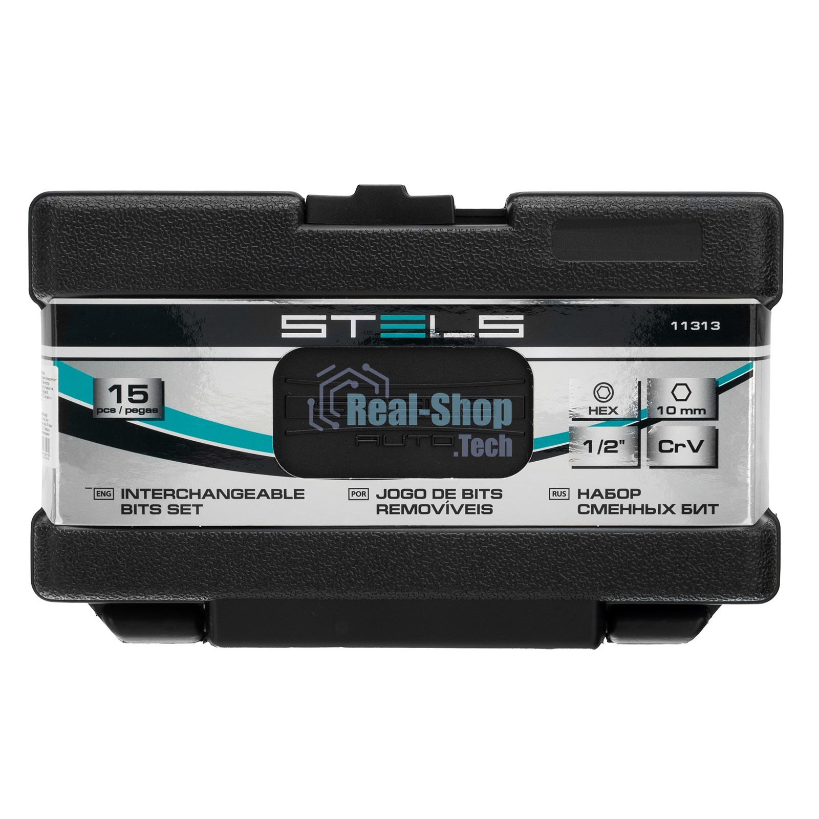 Набор бит Stels 11313 hex хвостовик-шестигранник 1/2'', crv, 10 мм, 15 предм.