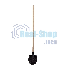 Лопата штыковая, 205х275х1400 мм, ребра жесткости, деревянный черенок Россия