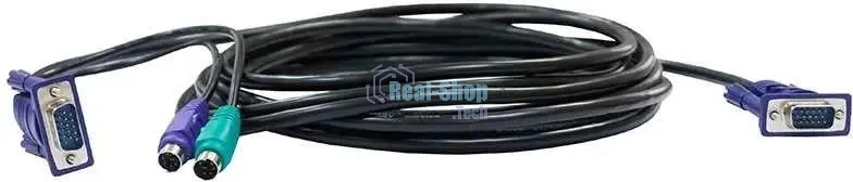 Кабель D-Link DKVM-CB/B1AКабель KVM длиной 1,8 м с разъемами VGA и PS/2