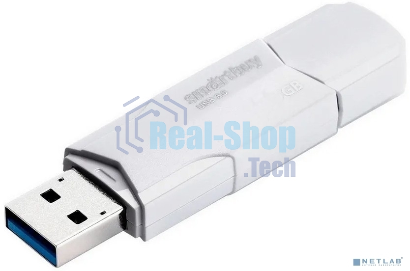 Флешка USB Smartbuy CLUE white (SB4 GbCLU-W), 4Gb, USB 2.0, R/W 15/8, белый