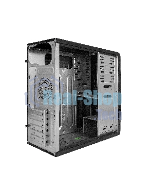 Компьютерный корпус Miditower ExeGate CP-604 Black, ATX, (без БП), 2хUSB, Audio