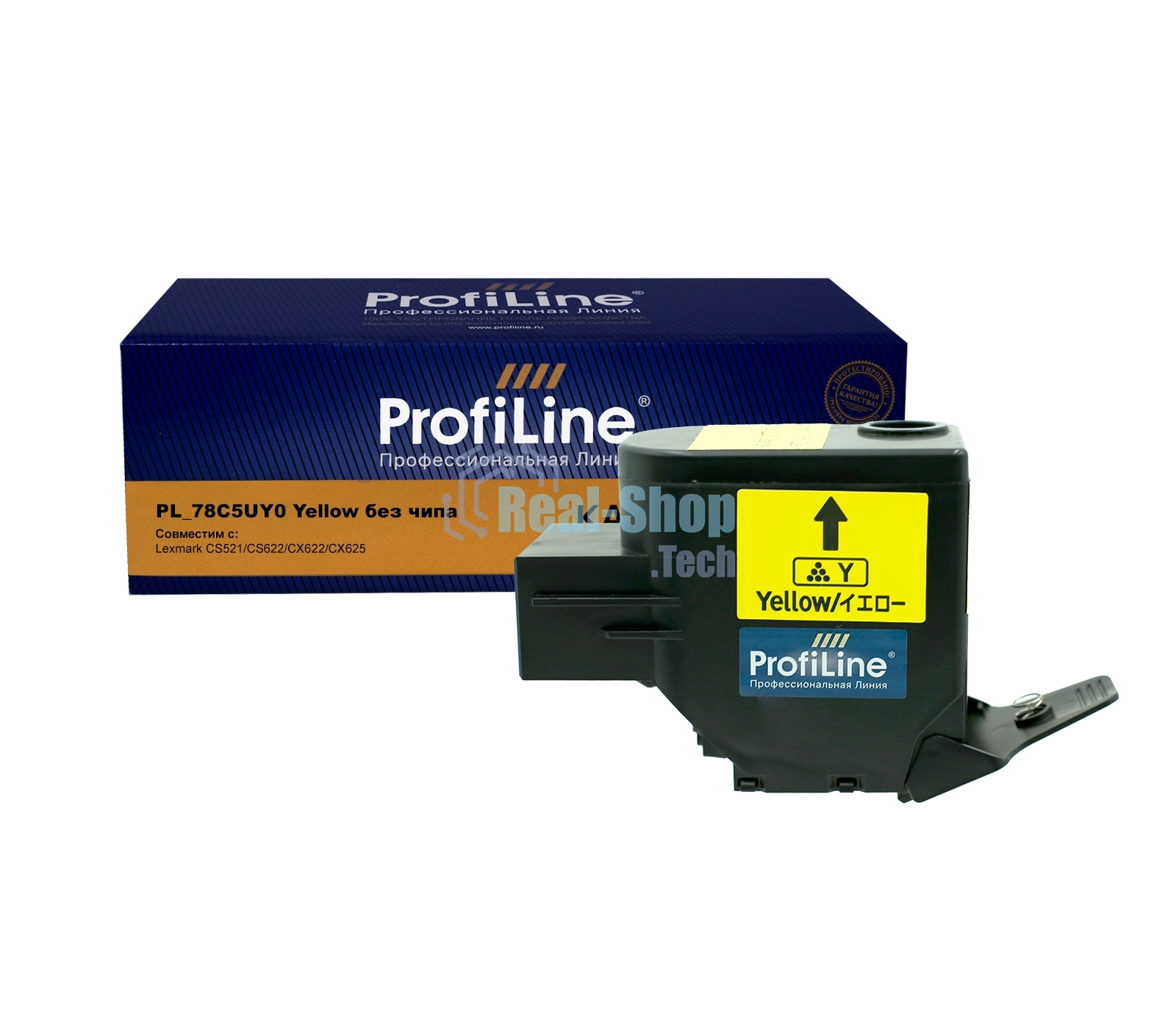 Картридж ProfiLine PL-78C5UY0 для принтеров Lexmark CS521/CS622/CX622/CX625 Yellow без чипа 7000 копий Profiline