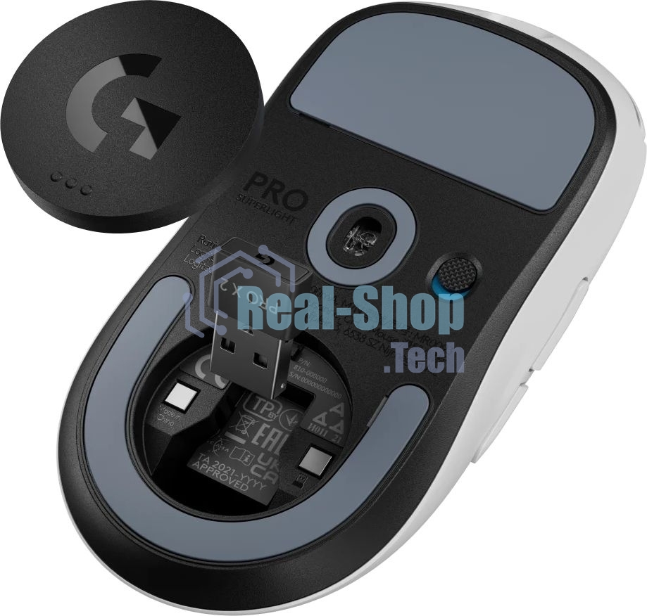 Мышь беспроводная Logitech G PRO X SUPERLIGHT 2 белый, 32000 dpi, радиоканал, USB, кнопки - 5