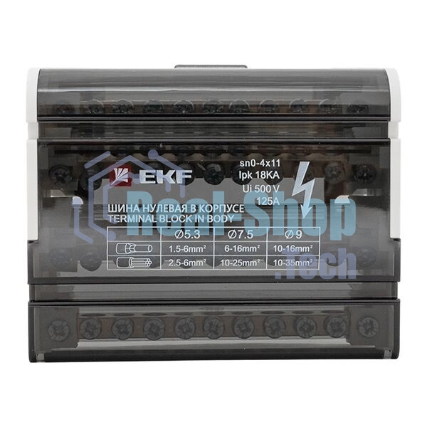 Шина нулевая в корпусе 4х11 EKF sn0-4x11
