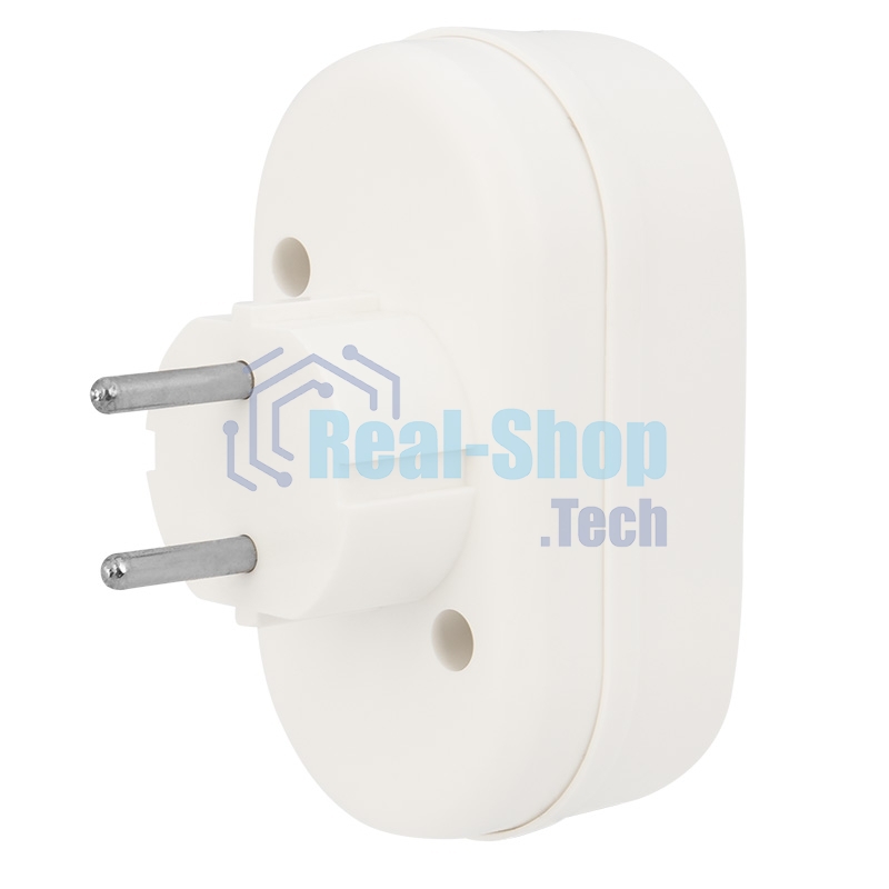 Двойник электрический Rexant 6А без заземления, белый