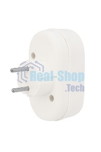 Двойник электрический Rexant 6А без заземления, белый