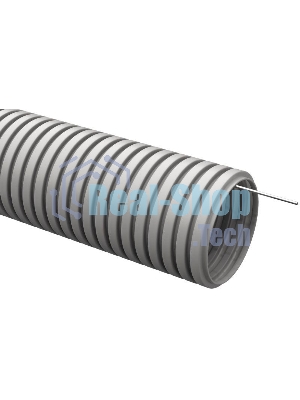 Труба гофрированная ПВХ d32 мм с зондом сер. (уп. 25 м) IEK CTG20-32-K41-025I