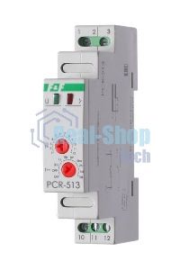 Реле времени PCR-513 (задержка вкл. 230В 8А 1перекл. IP20 монтаж на DIN-рейке) F&F EA02.001.003