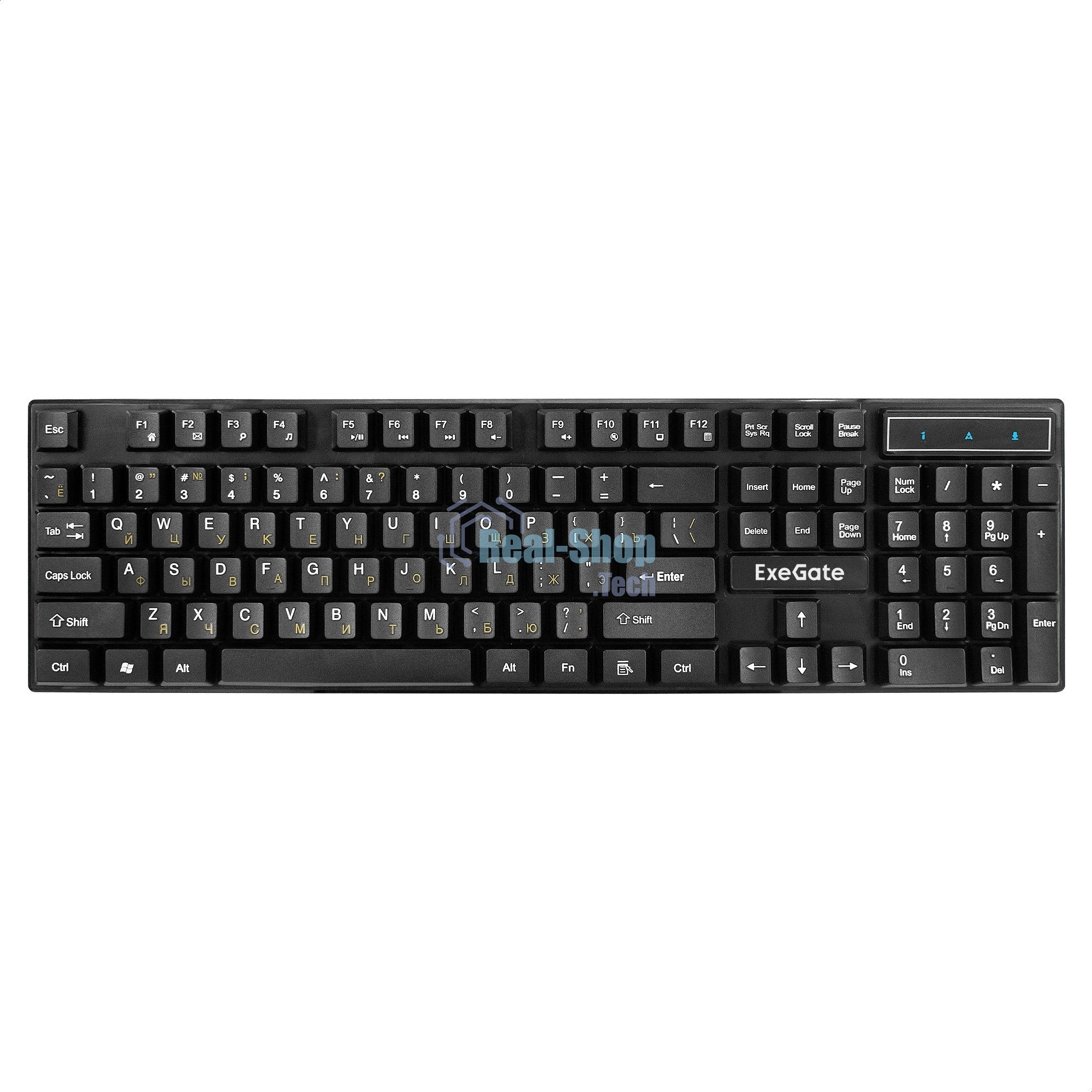 Комплект беспроводной ExeGate Professional Standard Combo MK210 (клавиатура полноразмерная влагозащищенная 104кл. + мышь оптическая 1200dpi, 3 кнопки и колесо прокрутки; USB, радиоканал 2,4 ГГц, радиус действия до 10м, черный, Color Box)