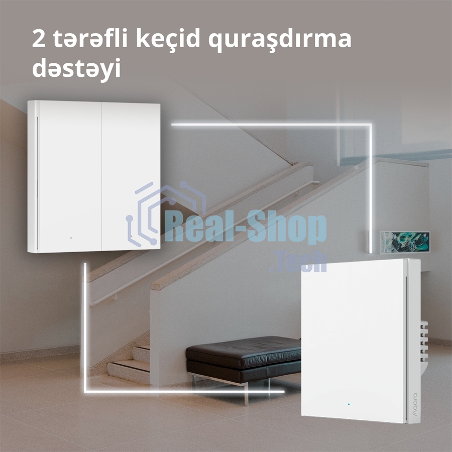 Выключатель умный Aqara Smart wall switch H1 ((with neutral, single rocker) WS-EUK03