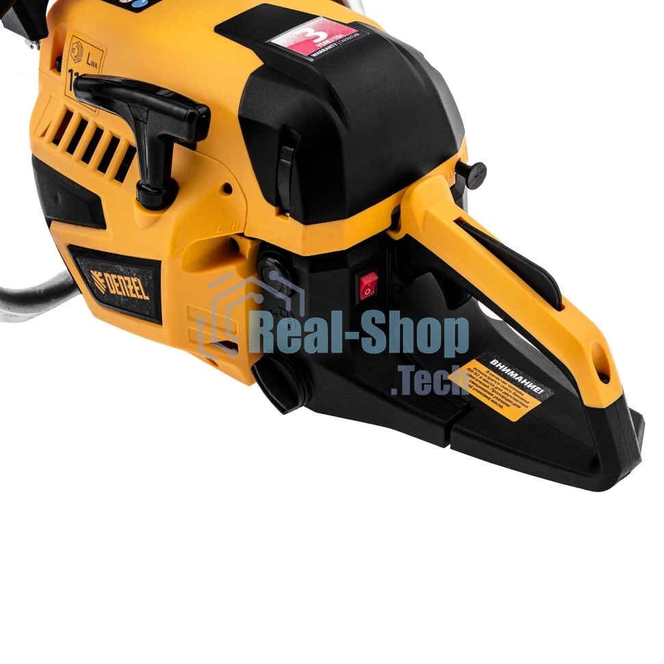 Пила цепная бензиновая Denzel DS-5218, шина 45 см, 52см3, 3 л.с., шаг 0,325, паз 1,5 мм, 72 зв