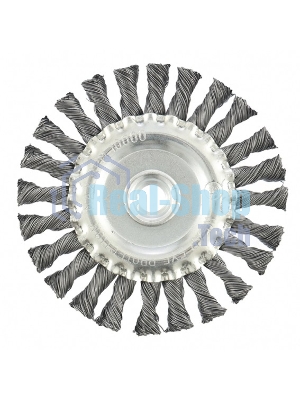 Щетка Matrix для УШМ, 125 мм, М14, Плоская, крученая проволока 0,5 мм