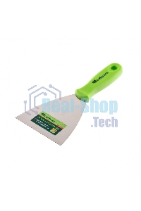 Шпательная лопатка из нержавеющей стали Сибртех, 100 мм, пластмассовая ручка