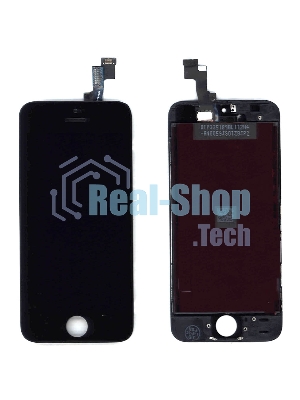 Дисплей для Apple iPhone 5S в сборе с тачскрином (AAA) черный