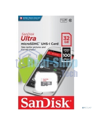 Флеш карта microSD 32Gb SanDisk microSDHC Class 10 Ultra UHS-I 100MB/s