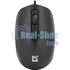 Мышь проводная Defender Alpha MB-507 черный, 1000 dpi, USB, кнопки - 3