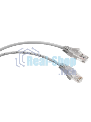 Шнур коммутационный Cabeus, cat.6a, неэкр., U/UTP, RJ45/RJ45, LSZH, AWG24, 5м, серый