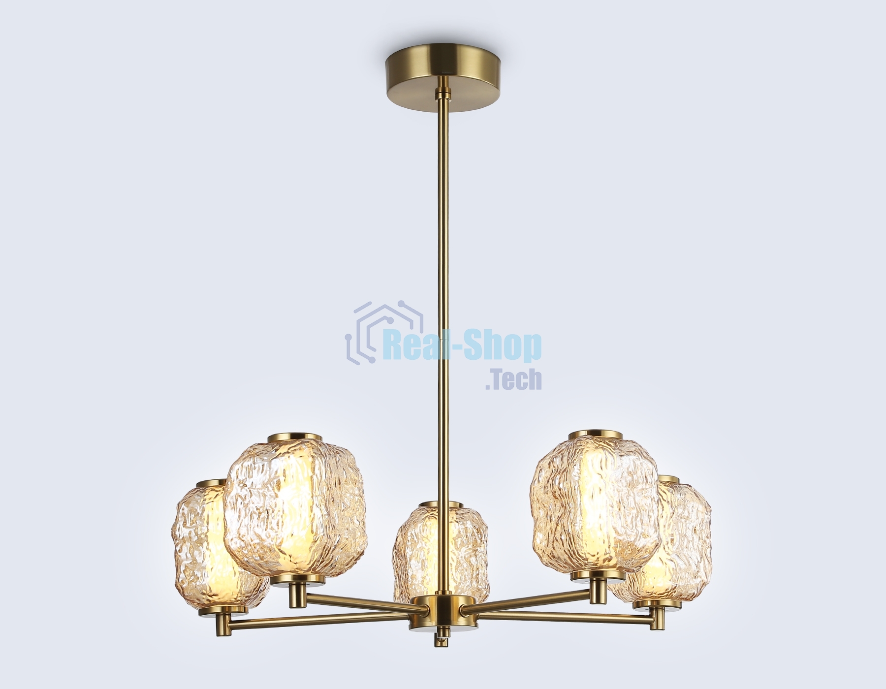 Светильник Ambrella light LH30104/5 SB/TI бронза/янтарь 27W 3000K D660*700