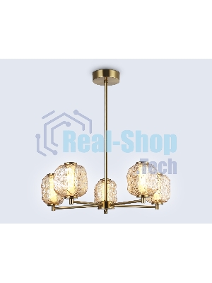Светильник Ambrella light LH30104/5 SB/TI бронза/янтарь 27W 3000K D660*700
