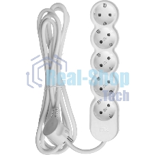 Удлинитель IEK WYP53-16-05-03-Z У05 5 мест 2P+PE/3 м 3х1,5 мм2 16А/250В UNO