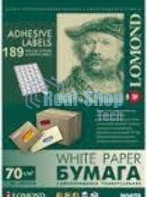 Самоклеящаяся бумага Lomond универсальная для этикеток, A4, 189 делен. (25.4 х 10 мм), 70 г/м2, 50 листов