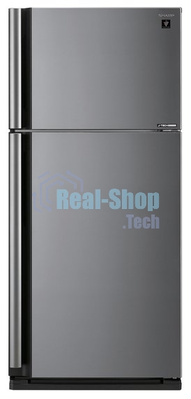 Холодильник Sharp SJ-XE59PMSL серебристый двухкамерный 430/148 л морозилка сверху
