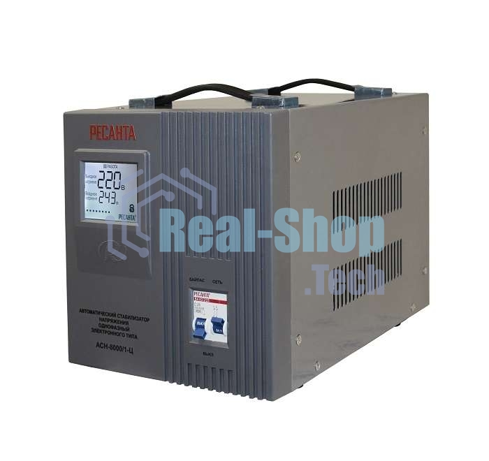 Стабилизатор напряжения Ресанта АСН-8000/1-Ц электронный однофазный серый