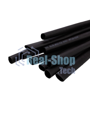 Трубка термоусадочная двустенная клеевая Rexant 9.5/4.75 (2:1) (уп.10шт) по 1м черный