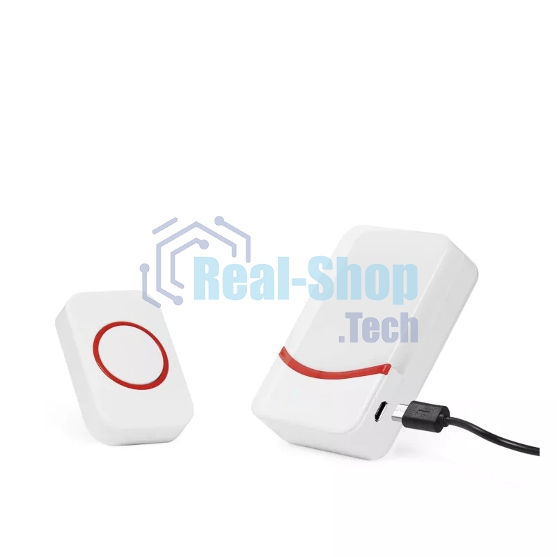 Звонок дверной беспроводной Rexant белый/красный