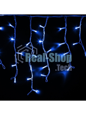 Гирлянда Neon-night Айсикл (Бахрома) светодиодная 4,0х0,6 м, с эффектом мерцания, белый провод каучук, 230 В, диоды синие