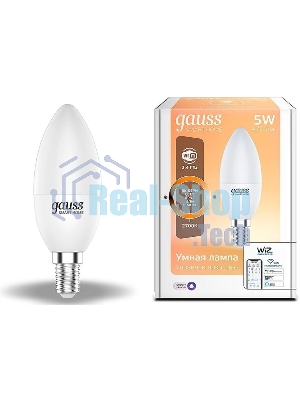Лампа Светодиодная Gauss Smart Home DIM E14 C37 5 Вт 2700К 1/10/40