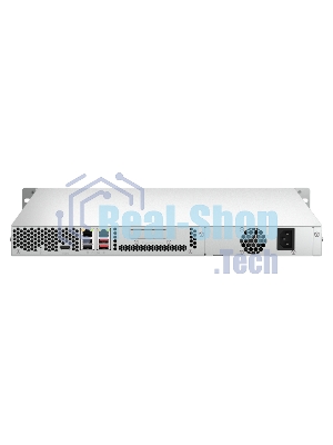 Сетевое хранилище SMB QNAP TS-464U-8G NAS 4 HDD trays, rackmount 1U, 1 PSU. 4-core Intel Celeron N5105/N5095 2.0-2.9 GHz, 8 Gb RAM MAX, 2x2.5GbE, 2xUSB 3.2 Gen 2 (10Gbps), 2xUSB 2.0, 1xHDMI, PCIe Gen 3 x2, W/o rail kit RAIL-B02
