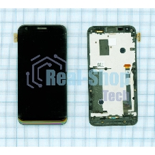 Дисплей для Asus PadFone 2 A68, черный с рамкой