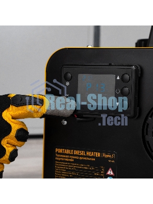 Дизельная тепловая портативная пушка Denzel Flame-5, 5кВт, 300м3/ч, непр.наг., циф. терм.