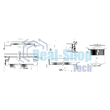 Разъем FPC Half Coverage Top Contact 1.0K-BS-30PWB 30 pin высота 2мм шаг 1мм