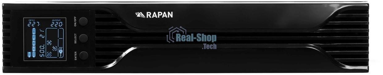 Источник бесперебойного питания Бастион RAPAN-UPS 3000-RACK-IN-4X9 Line-interactive, 3000ВА/2100Вт, USB, 2х EURO, АКБ 4x 9Ah, подкл АКБ блоков (8938)