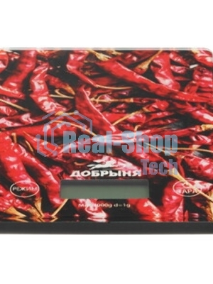 Весы кухонные Добрыня DO-3011P (20*14,5см, 7кг) перцы x24