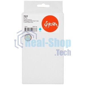 Картридж струйный Sakura B3P19A (№727 Cyan) для HP, голубой, 130 мл.
