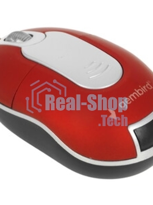 Мышь беспроводная Gembird MUSW-605 красный, 1200 dpi, радиоканал, USB, кнопки - 3