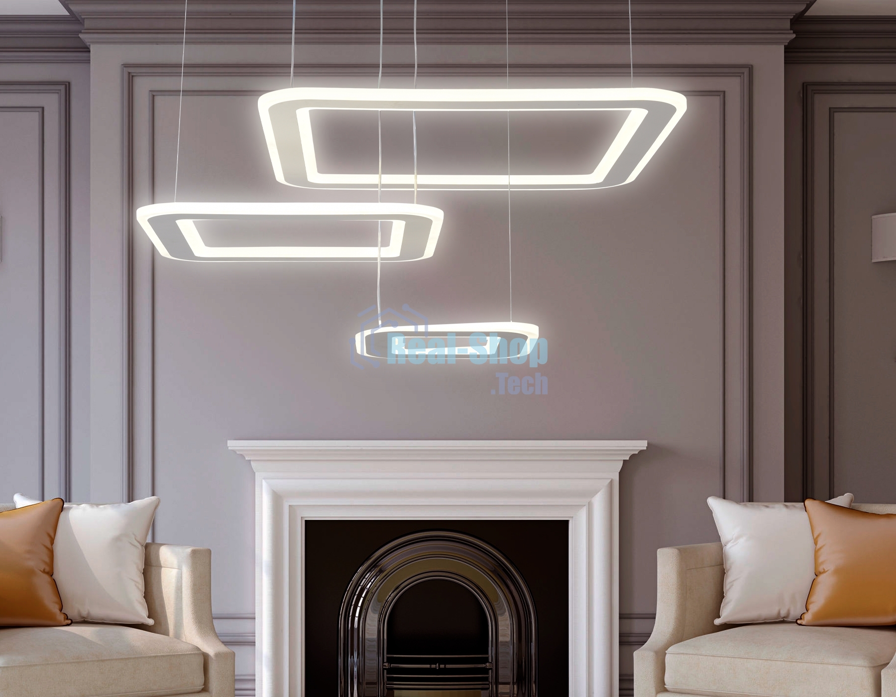 Светильник Ambrella light FA4329/3 WH белый 3000K/4200K/6400K 154W 650*460*590 (ПДУ РАДИО 2.4G)