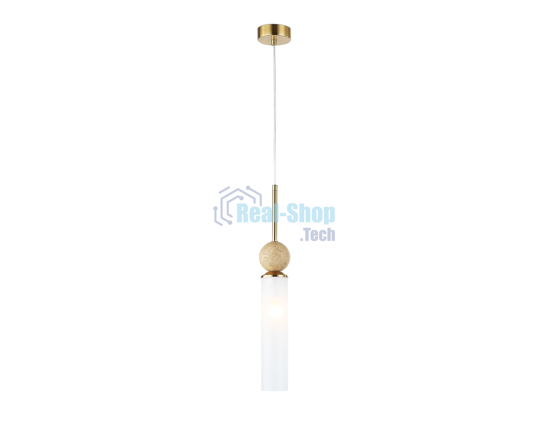 Светильник Ambrella light LH53256 BS/FR латунь/белый матовый E14 max 40W D80*470