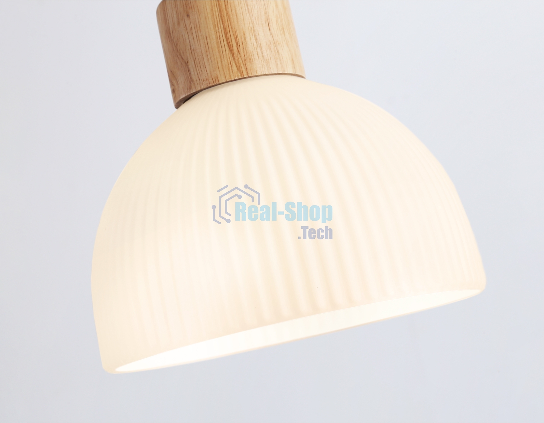 Светильник Ambrella light TR83133 LW/FR светлое дерево/белый матовый E27 max 40W D180*1040
